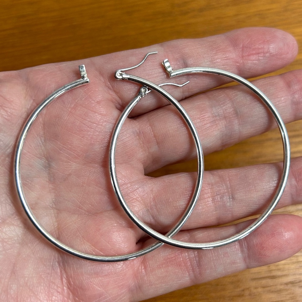 Silver Hoops